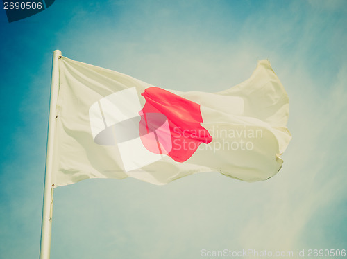 Image of Retro look Flag of Japan
