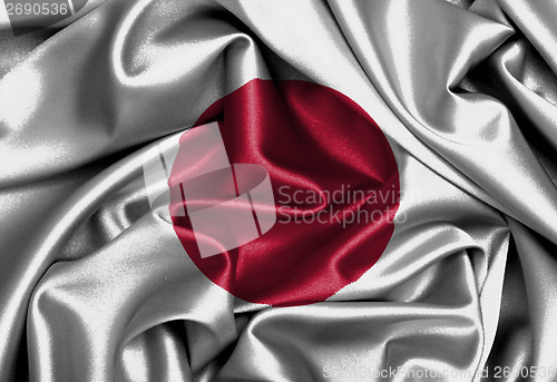 Image of Satin flag, three dimensional render