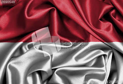 Image of Satin flag, three dimensional render