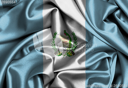 Image of Satin flag, three dimensional render