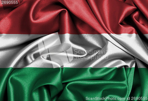 Image of Satin flag, three dimensional render