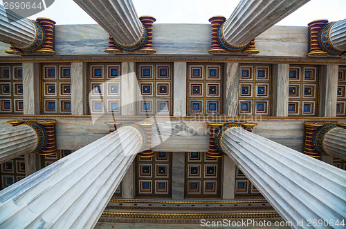 Image of Ionic columns at The Academy of Athens