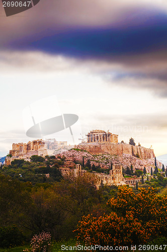 Image of Acropolis in the morning after sunrise