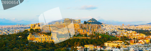 Image of Scenic overview of Athens with Acropolis