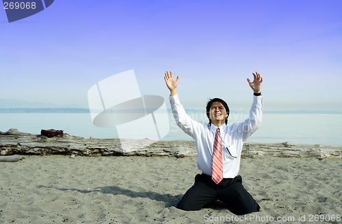 Image of Stressed businessman