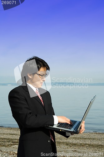 Image of Working businessman