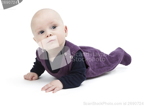 Image of toddler isolated on floor
