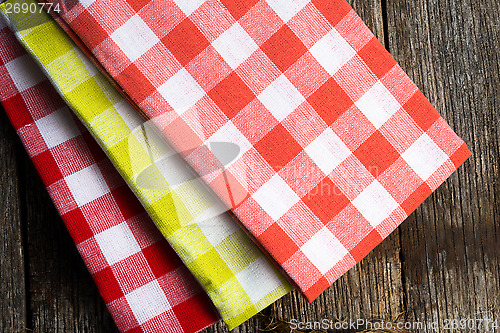 Image of Checkered cloth napkins