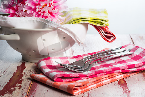 Image of Checkered cloth napkins