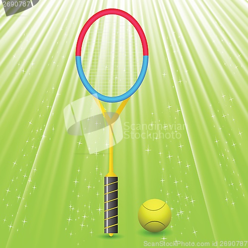Image of tennis racket and ball