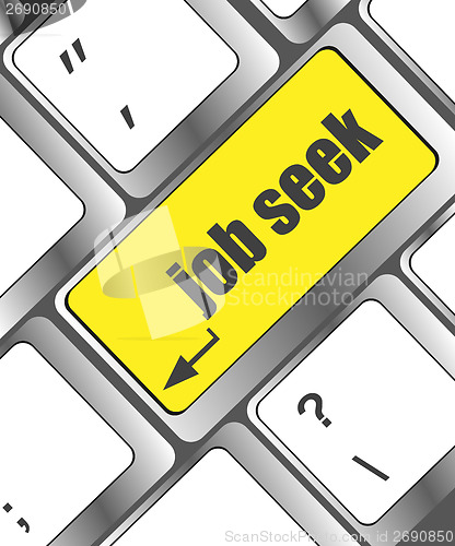 Image of Keyboard key with enter button job seek, business concept