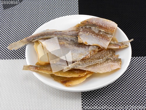 Image of Delicious fish on white plate