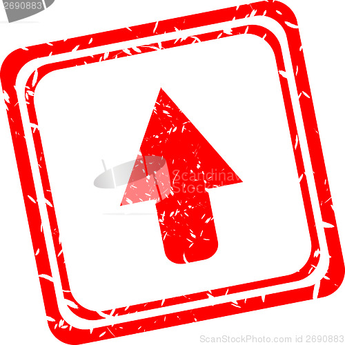 Image of Arrow sign icon. Next button. Navigation symbol. red stamp isolated