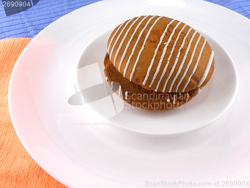 Image of Traditional sweet cake on white plate