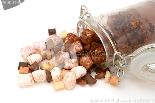 Image of Marshmallows, fudge, chocolate, fudge and cocoa