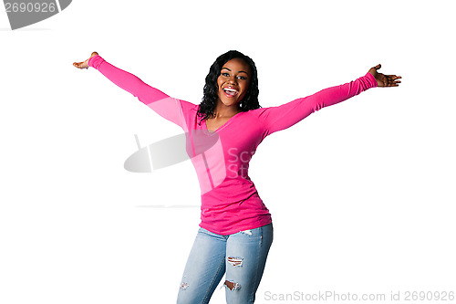 Image of Happiness with open arms