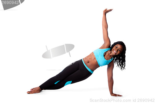 Image of Happy pilates yoga exercise