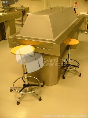 Image of autopsy room in a medical faculty