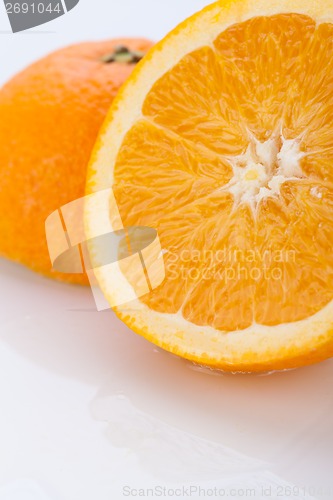 Image of Fresh orange halved to show the pulp