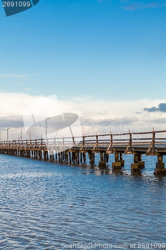 Image of Bridge or pier across an expanse of sea