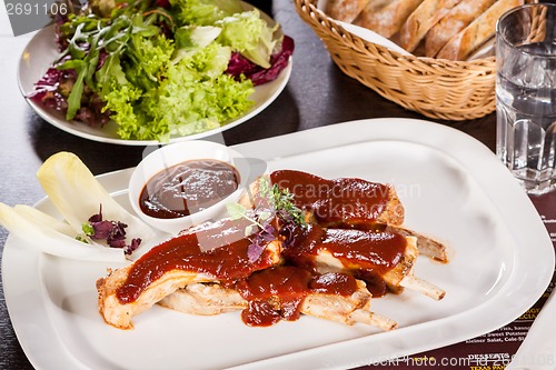 Image of Delicious grilled pork ribs