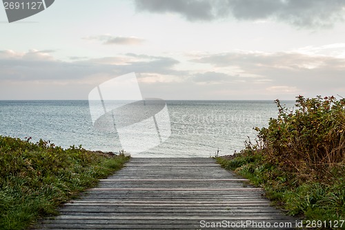 Image of Bridge or pier across an expanse of sea