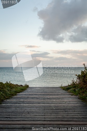 Image of Bridge or pier across an expanse of sea