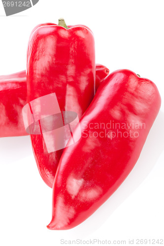 Image of Fresh whole spicy red hot chili peppers