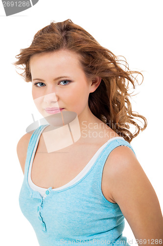 Image of young teenager girl smiling having fun portrait