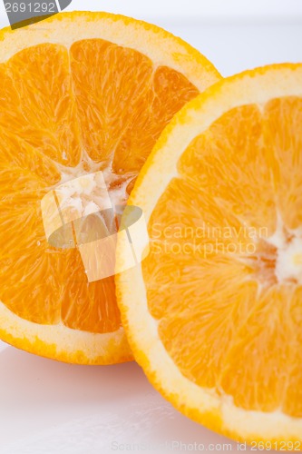 Image of Fresh orange halved to show the pulp