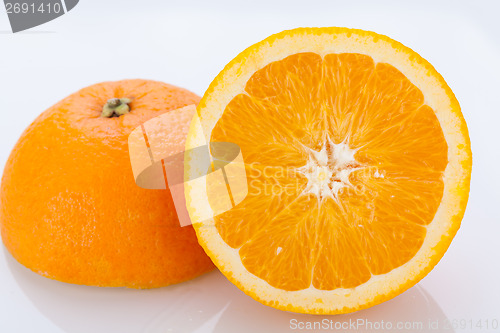 Image of Fresh orange halved to show the pulp