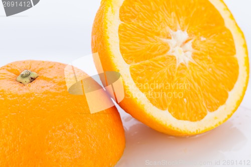 Image of Fresh orange halved to show the pulp