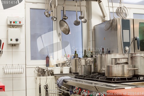 Image of Neat interior of a commercial kitchen