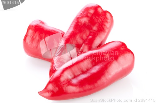 Image of Fresh whole spicy red hot chili peppers