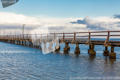 Image of Bridge or pier across an expanse of sea