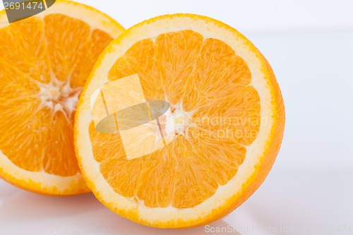 Image of Fresh orange halved to show the pulp