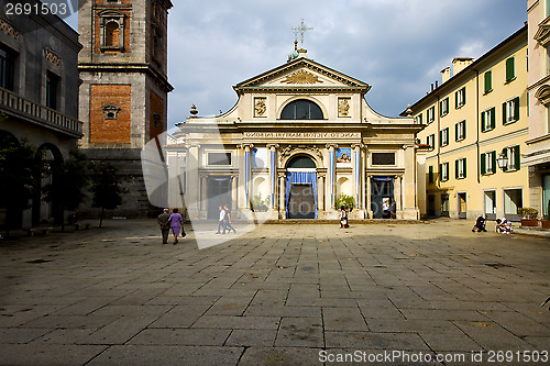 Image of  top in old church in the center of varese italy