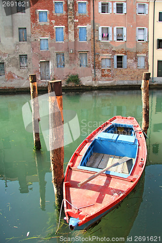Image of red boat