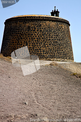 Image of hill lanzarote  spain the old   door   teguise arrecife