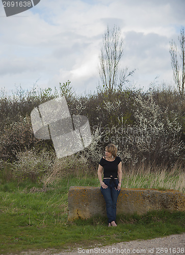 Image of woman waiting