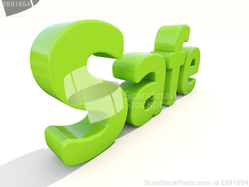 Image of 3d word safe