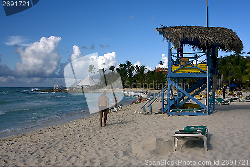 Image of lifeguard chair cabinrepublica dominicana  rock stone 