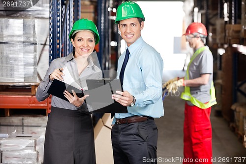 Image of Supervisors Working At Warehouse