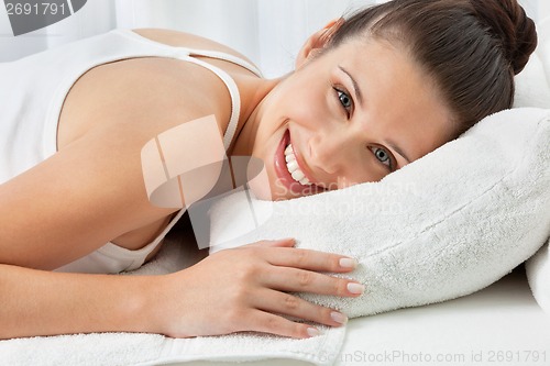 Image of Woman Relaxing At Spa