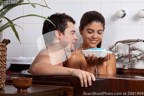 Image of Couple in Bath tub