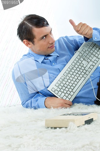 Image of Man with Keyboard