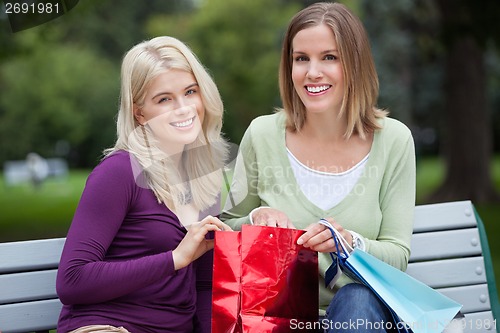Image of Happy Women With Shopping Bags