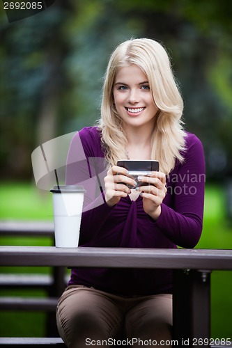 Image of College Student with Phone