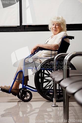 Image of Elderly Woman On Wheelchair