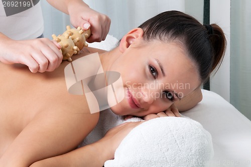 Image of Woman Receiving a Back Massage